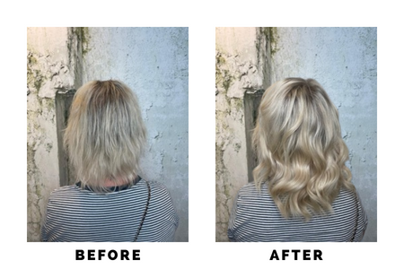 hairextensions before after